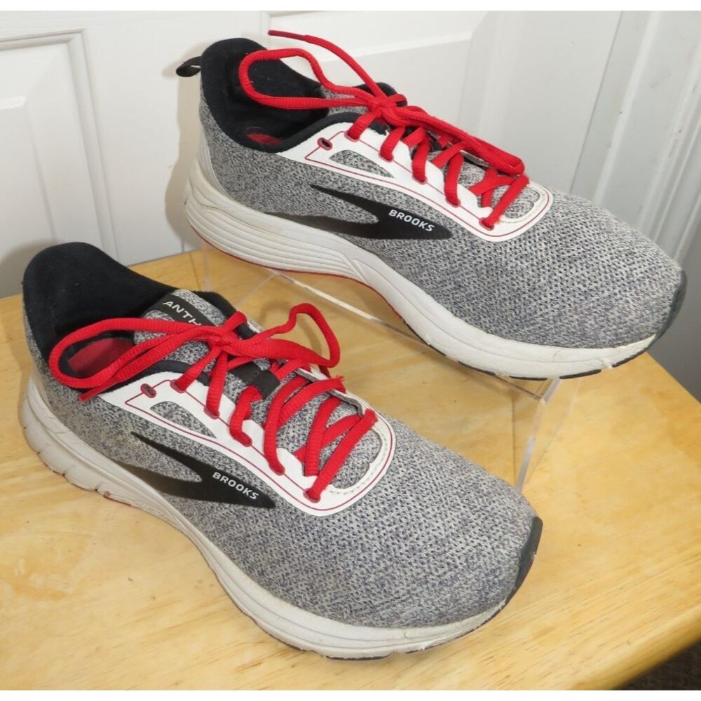 Brooks Anthem 3 Running Shoes Size Men’s Size 8.5D (Medium) Gray/Black/Red